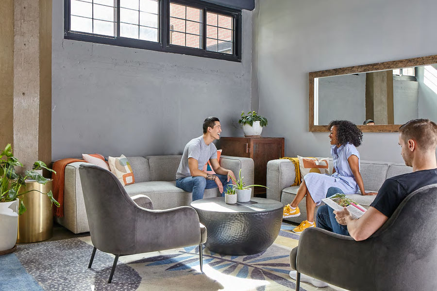 Lounge seating in The Playroom